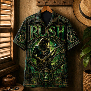 Rush Hawaiian Shirt, Moving Pictures Prog Button Up, Tom Sawyer Rock Fan Gift