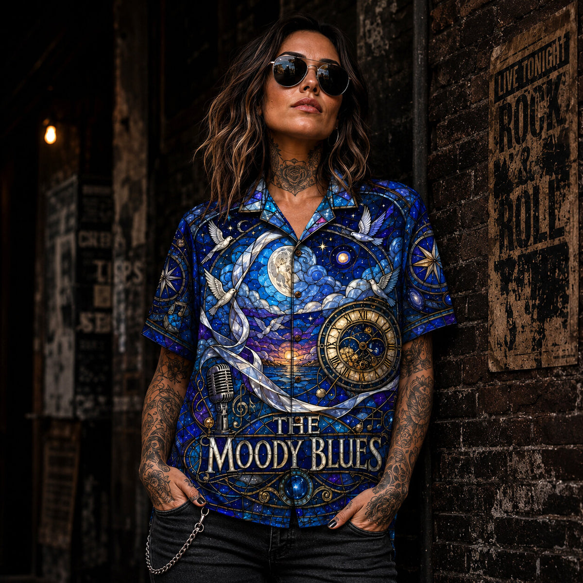 The Moody Blues Hawaiian Shirt, Nights in White Satin Button Up, Classic Prog Pop Fan Gift
