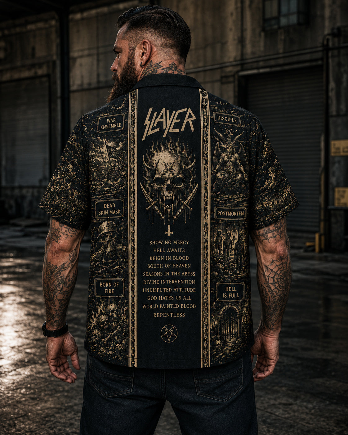 Slayer Luxury Hawaiian Shirt, Stage Ready Rock Button Up, Festival Music Collector Gift