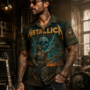 Metallica Hawaiian Shirt, Fuel Hard Rock Button Up, Reload Era Music Fan Gift
