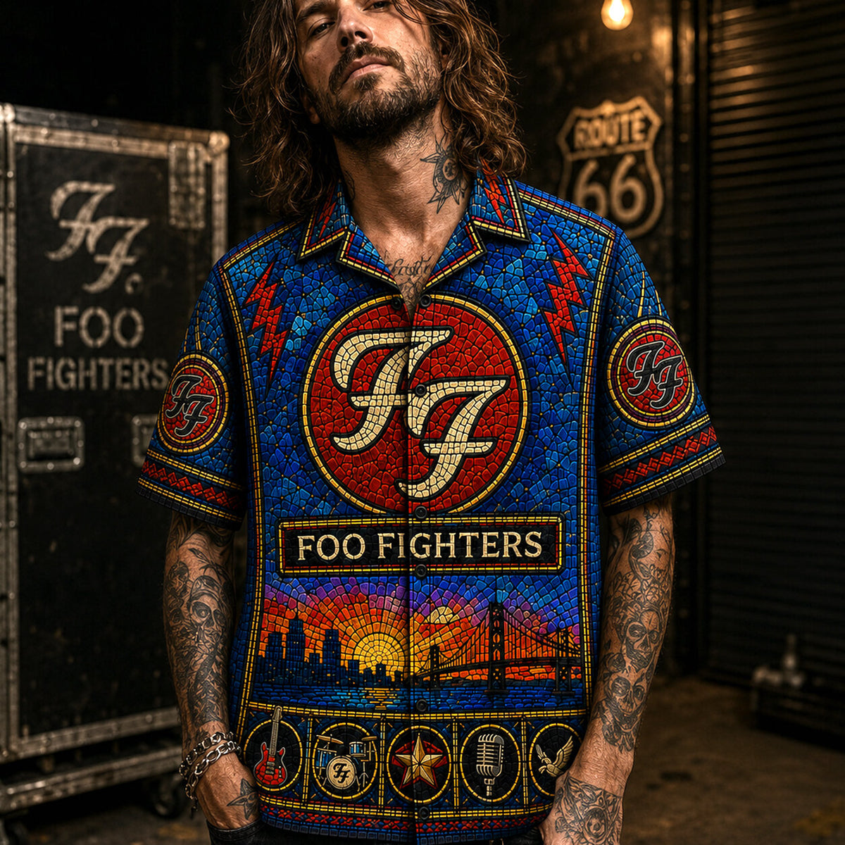 Foo Fighters Hawaiian Shirt, Everlong Alternative Rock Button Up, The Pretender Music Fan Gift
