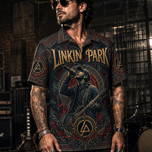 Linkin Park Hawaiian Shirt, One More Light Button Up, Modern Rock Fan Gift