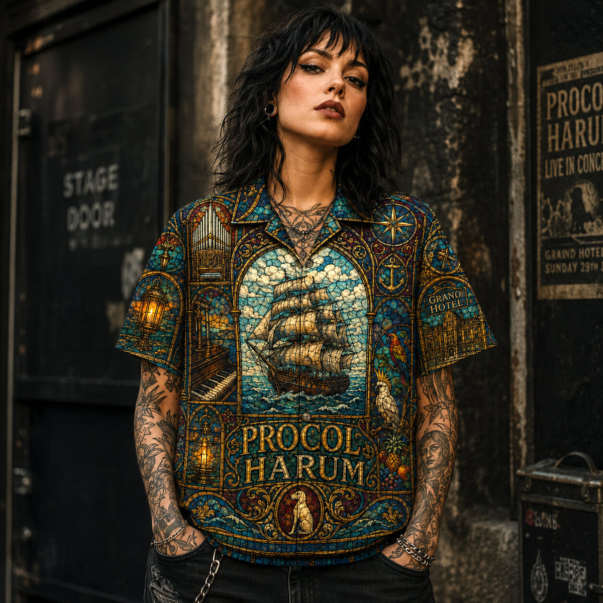 Procol Harum Hawaiian Shirt, Whiter Shade of Pale Button Up, Classic Art Rock Fan Gift