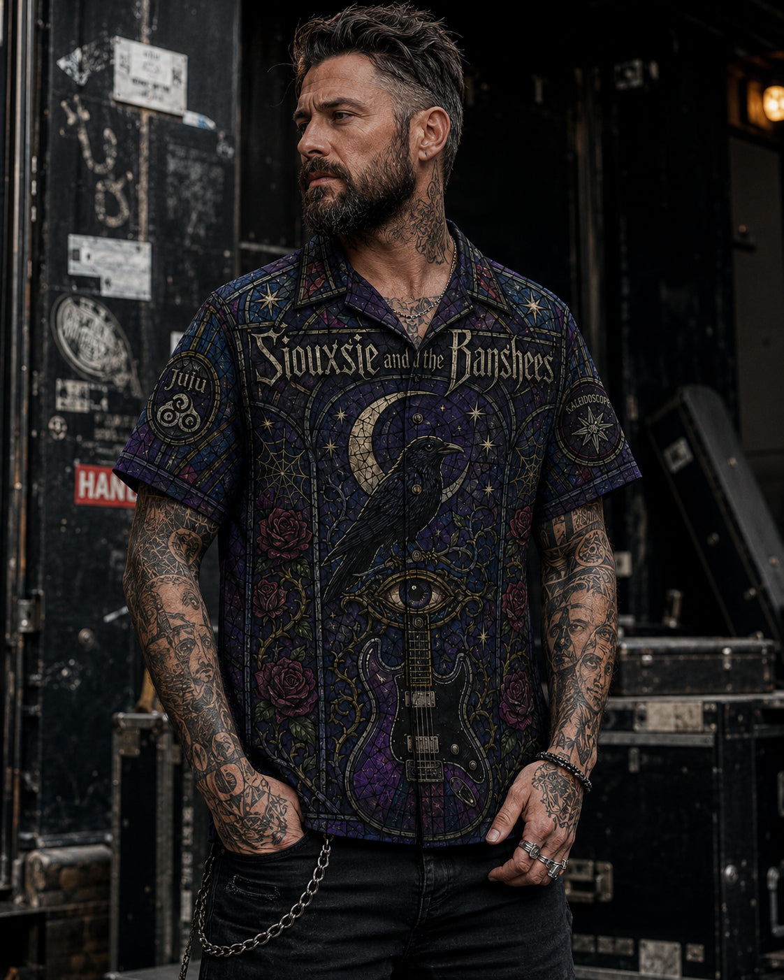 Siouxsie and the Banshees Hawaiian Shirt, Gothic Post Punk Button Up, Banshees Alternative Fan Gift
