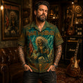 Iron Maiden Hawaiian Shirt, Run to the Hills Button Up, NWOBHM Music Collector Gift