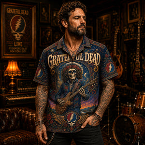 Grateful Dead Hawaiian Shirt, Uncle Johns Band Button Up, Classic Jam Rock Fan Gift