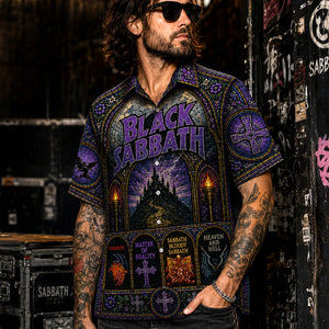 Black Sabbath Hawaiian Shirt, Paranoid Doom Metal Button Up, War Pigs Music Fan Gift