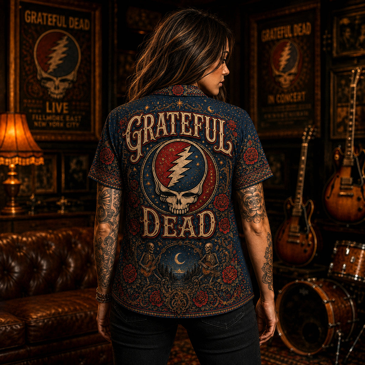 Grateful Dead Hawaiian Shirt, Uncle Johns Band Button Up, Classic Jam Rock Fan Gift