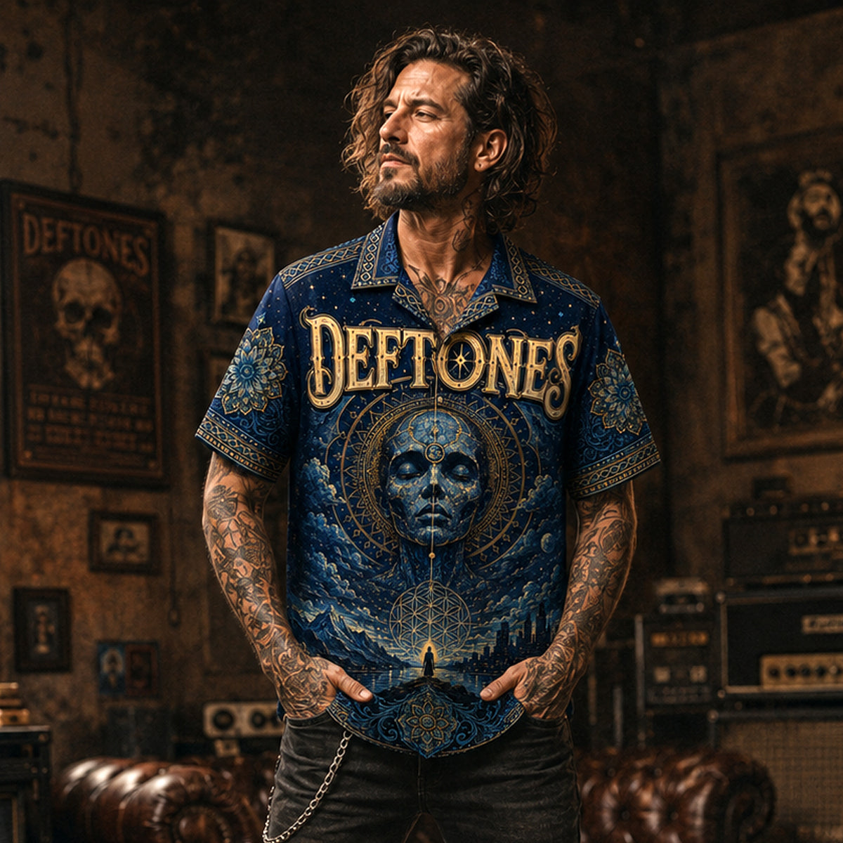 Deftones Hawaiian Shirt, Gore Era Alt Rock Button Up, Phantom Bride Fan Gift