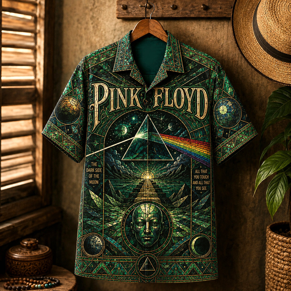 Pink Floyd Hawaiian Shirt, Shine On Prog Rock Button Up, Wish You Were Here Collector Gift