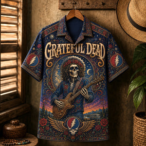Grateful Dead Hawaiian Shirt, Uncle Johns Band Button Up, Classic Jam Rock Fan Gift