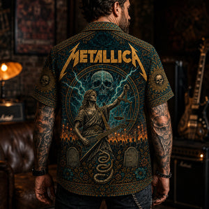 Metallica Hawaiian Shirt, Fuel Hard Rock Button Up, Reload Era Music Fan Gift