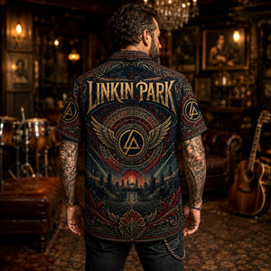 Linkin Park Hawaiian Shirt, One More Light Button Up, Modern Rock Fan Gift