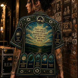 R.E.M. Hawaiian Shirt, Losing My Religion Alt Rock Button Up, Athens College Rock Fan Gift