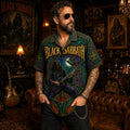 Black Sabbath Hawaiian Shirt, Iron Heavy Rock Button Up, Ozzy Era Music Fan Gift