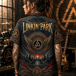 Linkin Park Hawaiian Shirt, One More Light Button Up, Modern Rock Fan Gift