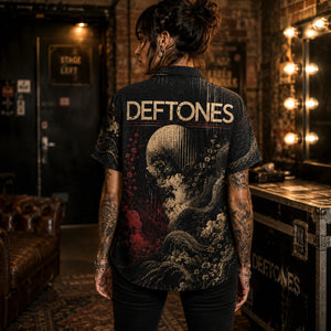 Deftones Hawaiian Shirt, Minerva Atmospheric Rock Button Up, Deftones Music Collector Gift