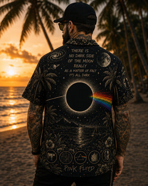 Pink Floyd The Dark Side of the Moon Hawaiian Shirt, Iconic Music Artwork Button Up, Rock Culture Fan Gift