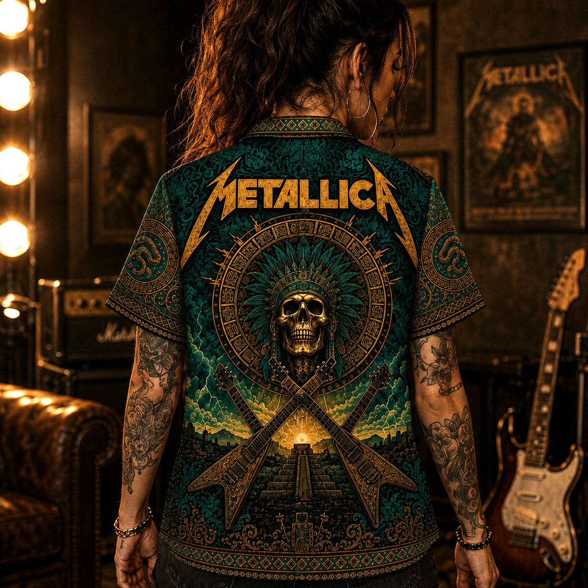 Metallica Hawaiian Shirt, Kill Em All Thrash Button Up, Seek and Destroy Fan Gift