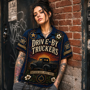Drive-By Truckers Hawaiian Shirt, Southern Rock Storytelling Button Up, Alt Country Music Fan Gift