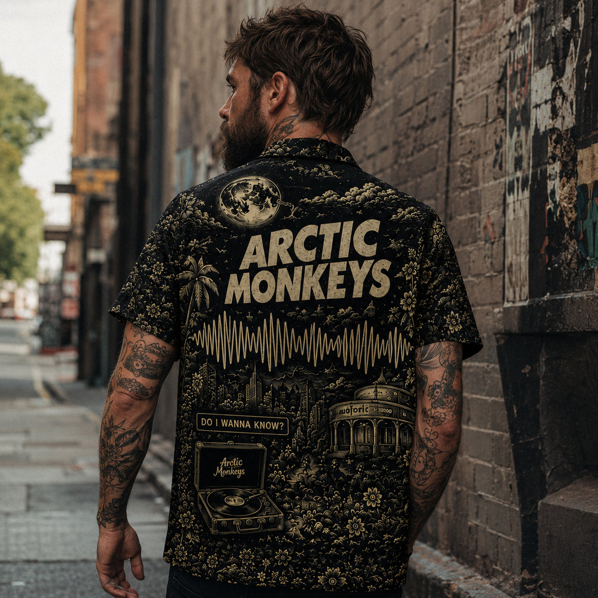 Arctic Monkeys Hawaiian Shirt, AM Indie Rock Button Up, Do I Wanna Know Music Fan Gift