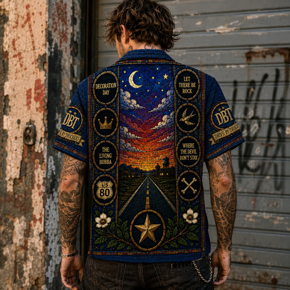 Drive-By Truckers Hawaiian Shirt, Southern Rock Storytelling Button Up, Alt Country Music Fan Gift