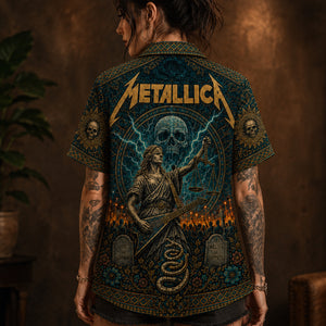 Metallica Hawaiian Shirt, Fuel Hard Rock Button Up, Reload Era Music Fan Gift