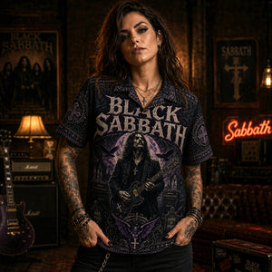 Black Sabbath Hawaiian Shirt, War Pigs Doom Rock Button Up, Paranoid Album Fan Gift