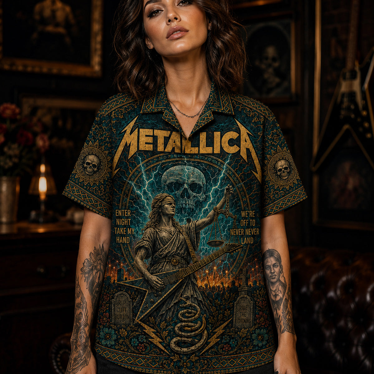 Metallica Hawaiian Shirt, Fuel Hard Rock Button Up, Reload Era Music Fan Gift