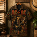 AC/DC Hawaiian Shirt, Powerage Era Button Up, Classic Rock Collector Gift
