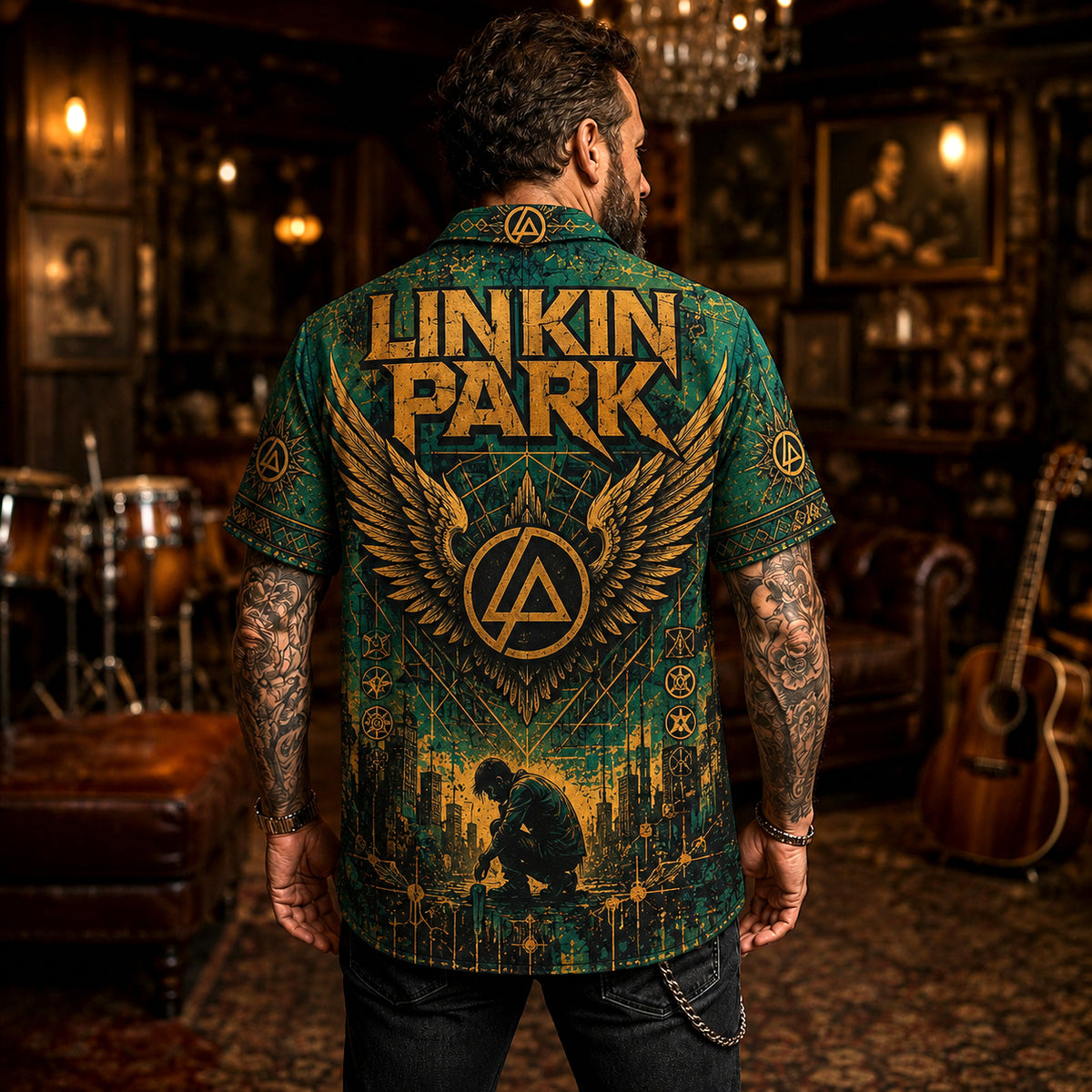 Linkin Park Hawaiian Shirt, Numb Alternative Rock Button Up, Meteora Music Fan Gift