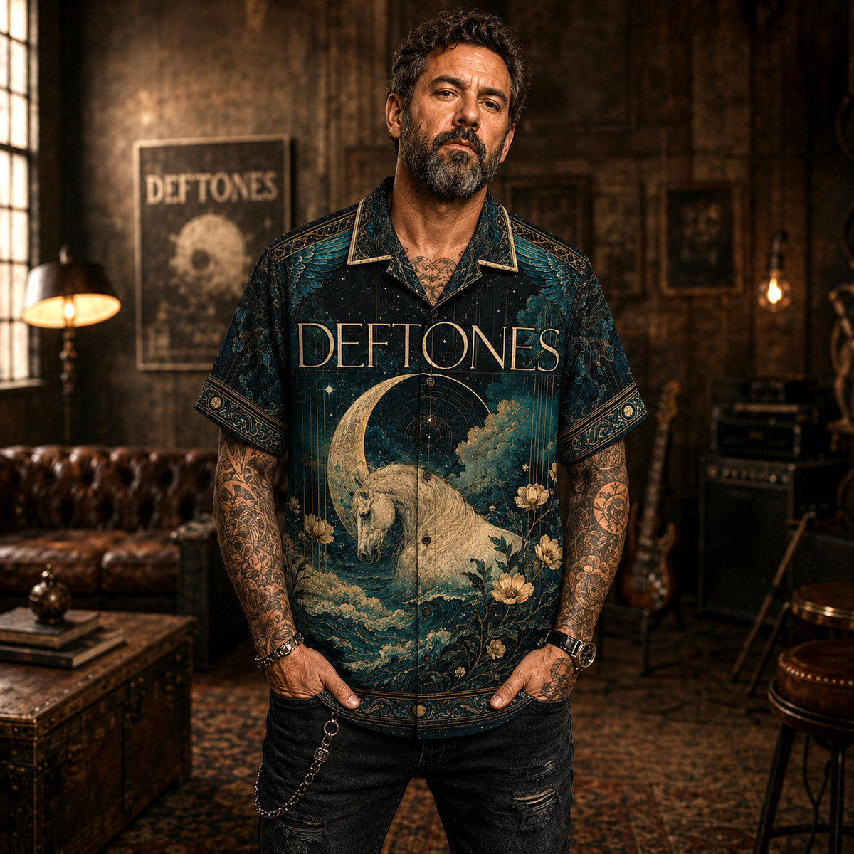 Deftones Hawaiian Shirt, Be Quiet and Drive Button Up, Alternative Metal Fan Gift