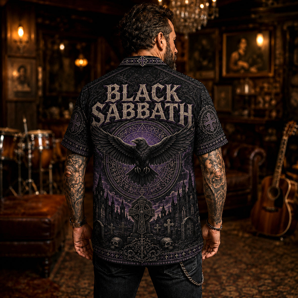 Black Sabbath Hawaiian Shirt, War Pigs Doom Rock Button Up, Paranoid Album Fan Gift