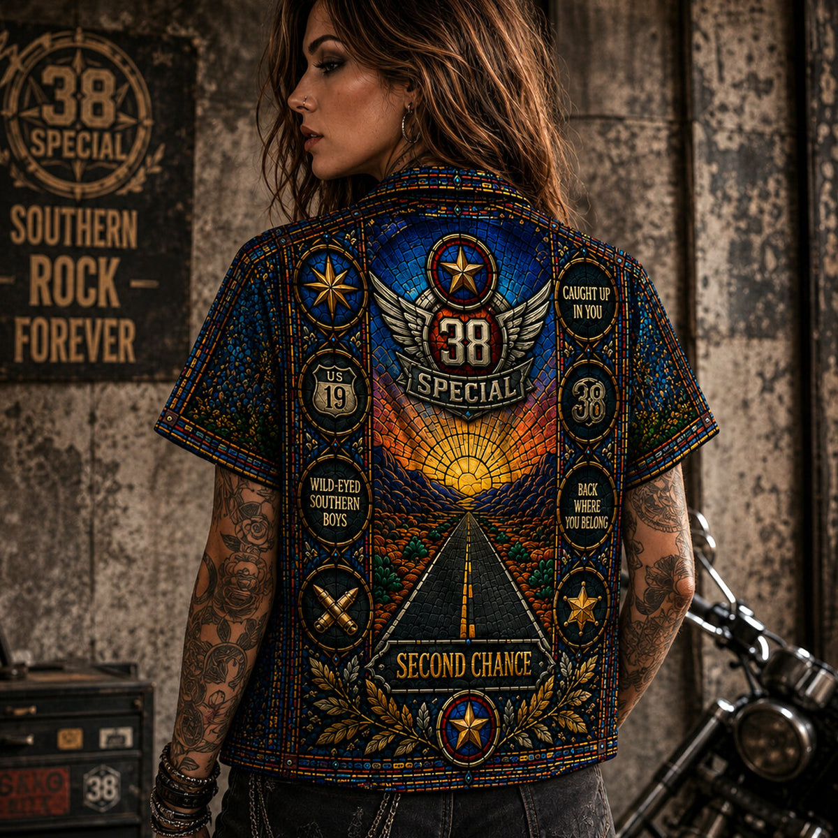 38 Special Stained Glass Hawaiian Shirt, Hold On Loosely Southern Rock Button Up, Caught Up in You Fan Gift
