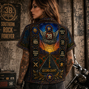 38 Special Stained Glass Hawaiian Shirt, Hold On Loosely Southern Rock Button Up, Caught Up in You Fan Gift