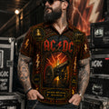 ACDC Canon Hawaiian Shirt, Iconic Music Artwork Button Up, Rock Culture Fan Gift