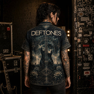 Deftones Hawaiian Shirt, Digital Bath Alt Rock Button Up, White Pony Music Fan Gift