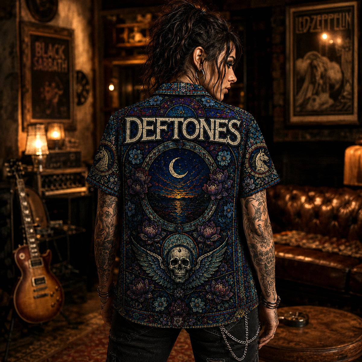 Deftones Hawaiian Shirt, Diamond Eyes Alt Metal Button Up, Beauty School Music Fan Gift