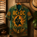 AC/DC Hawaiian Shirt, Highway to Hell Button Up, Angus Young Rock Fan Gift