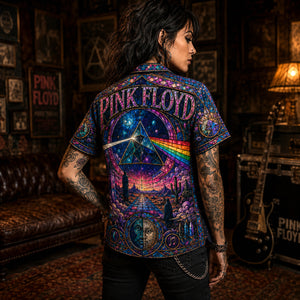 Pink Floyd Hawaiian Shirt, Piper at the Gates Button Up, Psychedelic Music Fan Gift