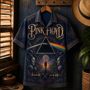 Pink Floyd Hawaiian Shirt, The Wall Prog Rock Button Up, Comfortably Numb Fan Gift