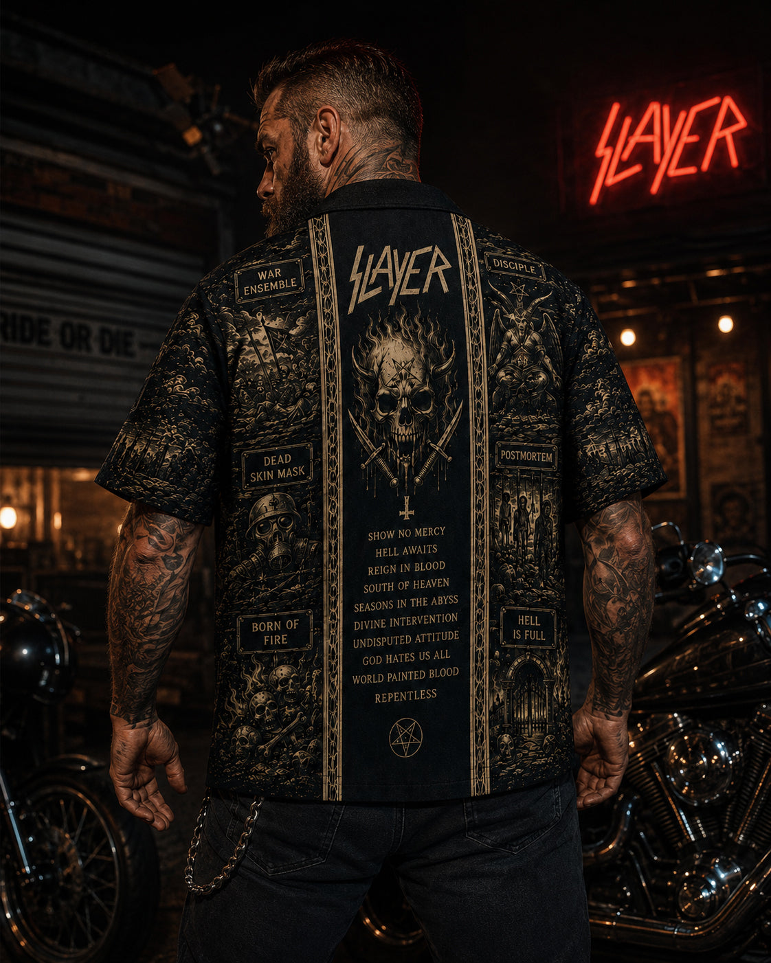 Slayer Luxury Hawaiian Shirt, Stage Ready Rock Button Up, Festival Music Collector Gift