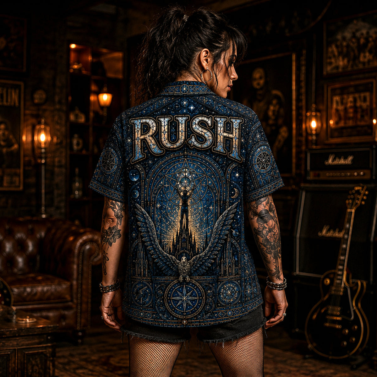 Rush Hawaiian Shirt, Permanent Waves Rock Button Up, Spirit of Radio Fan Gift