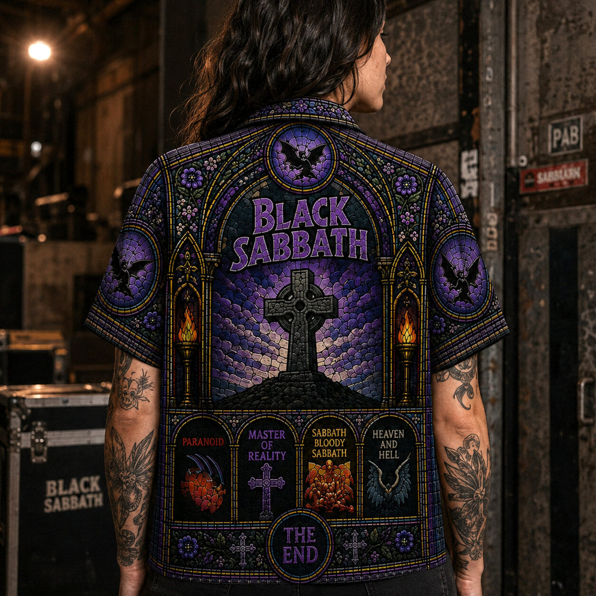 Black Sabbath Hawaiian Shirt, Paranoid Doom Metal Button Up, War Pigs Music Fan Gift