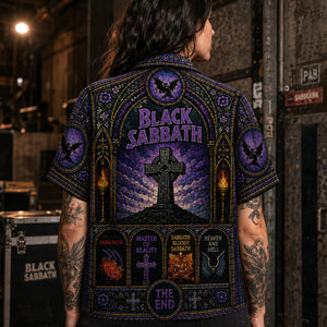 Black Sabbath Hawaiian Shirt, Paranoid Doom Metal Button Up, War Pigs Music Fan Gift