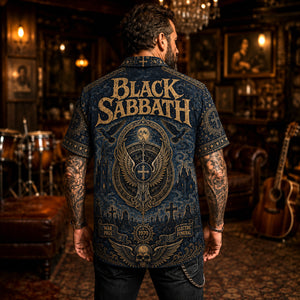 Black Sabbath Hawaiian Shirt, Sabbath Bloody Sabbath Button Up, Doom Rock Collector Gift