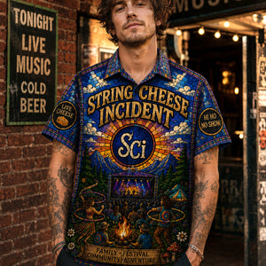 The String Cheese Incident Hawaiian Shirt, Iconic Music Artwork Button Up, Rock Culture Fan Gift