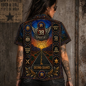 38 Special Stained Glass Hawaiian Shirt, Hold On Loosely Southern Rock Button Up, Caught Up in You Fan Gift