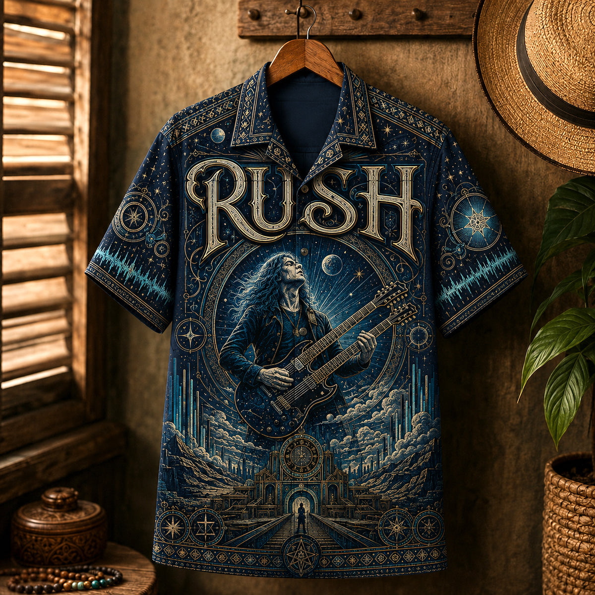 Rush Hawaiian Shirt, Grace Under Pressure Button Up, Distant Early Warning Fan Gift