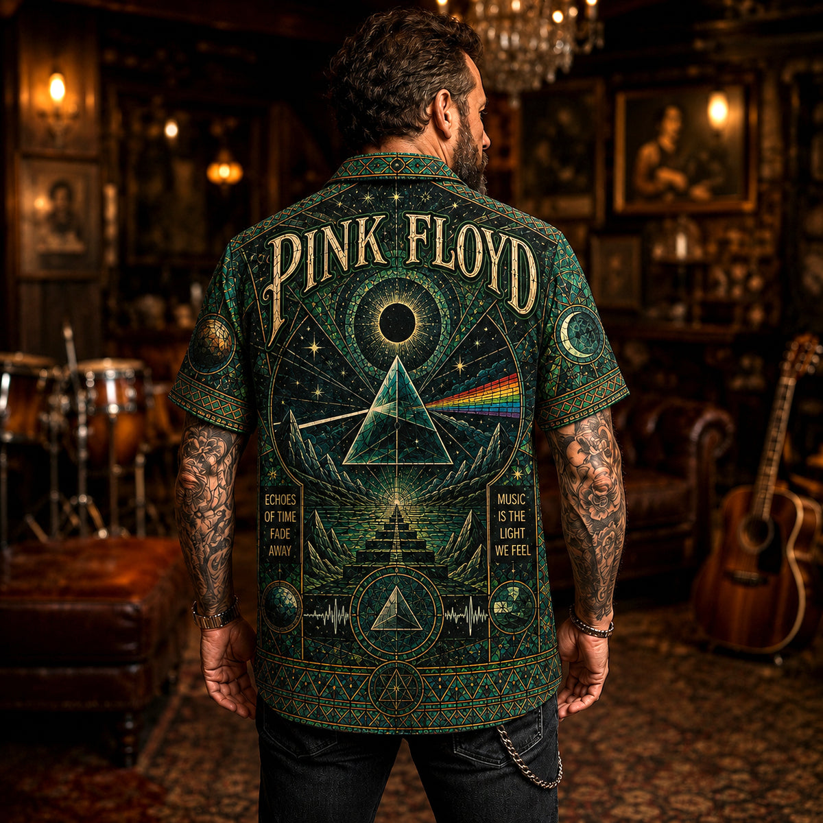 Pink Floyd Hawaiian Shirt, Shine On Prog Rock Button Up, Wish You Were Here Collector Gift